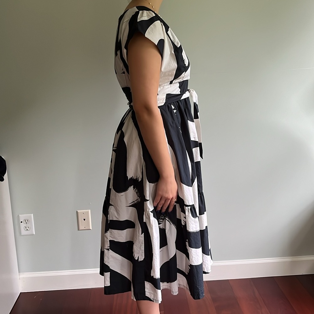 Anthropology Maeve Black and White Midi Dress - Picture 7 of 12